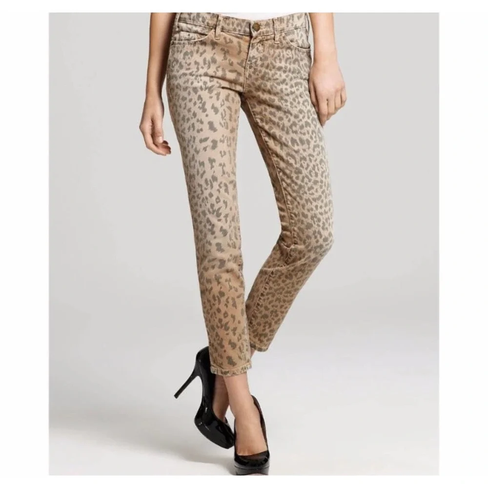 Current/Elliot Stiletto Camel Leopard Skinny Jeans Printed 29 - Picture 3 of 11
